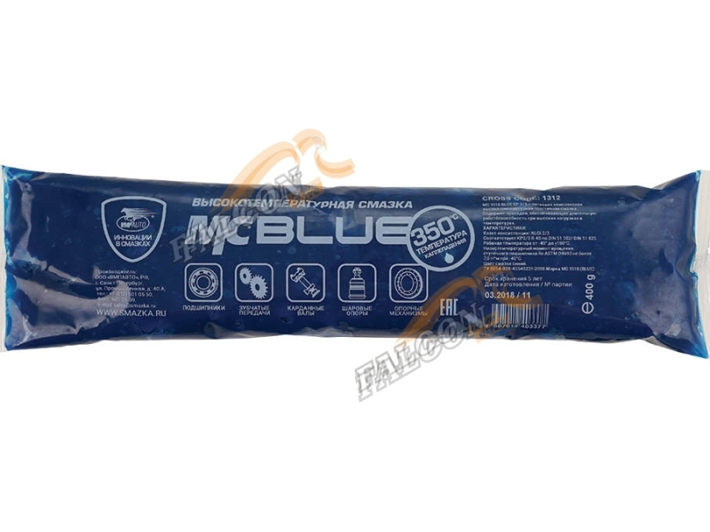 Смазка литиевая высокотемпературная 400г, МC 1510 BLUE, стик-пакет, VMPAUTO 1312