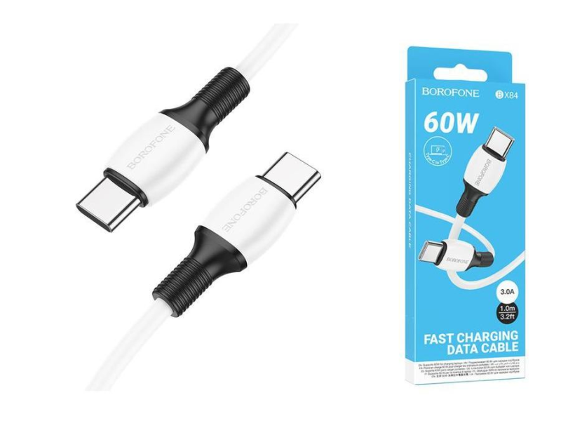 Кабель USB TYPE-C 1.0M BX84 белый BOROFONE