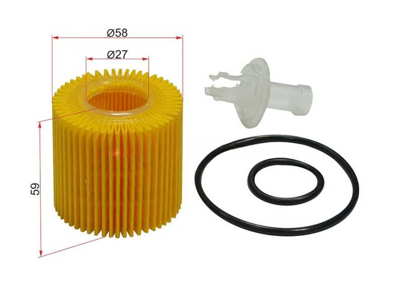 Фильтр масляный (картридж) TOYOTA COROLLA,AURIS,AVENSIS,PRIUS 1-2ZR, SAT ST-04152-37010