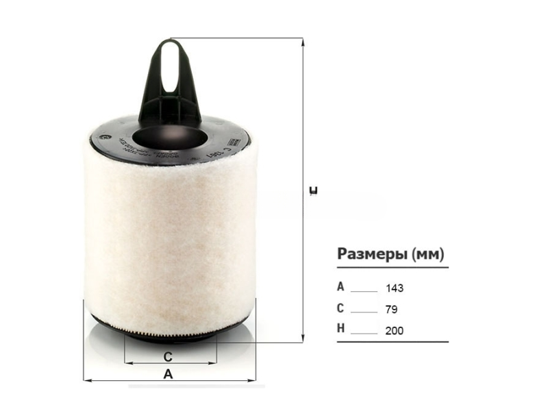 Фильтр воздушный BMW 1-SERIES E87 04- 3-SERIES E90 05- X1 E84 09- DIESEL, MANN C1361