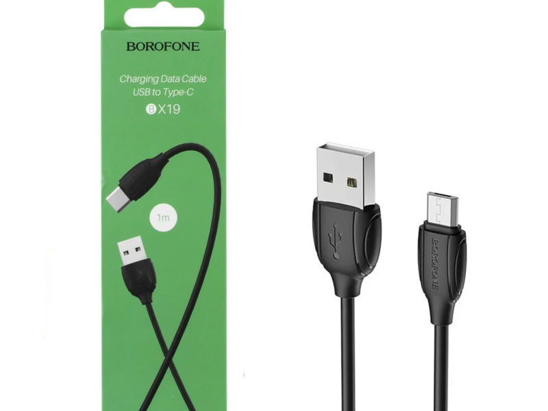 Кабель USB TYPE-C 1.0M BX19 BOROFONE (ORIG), черный