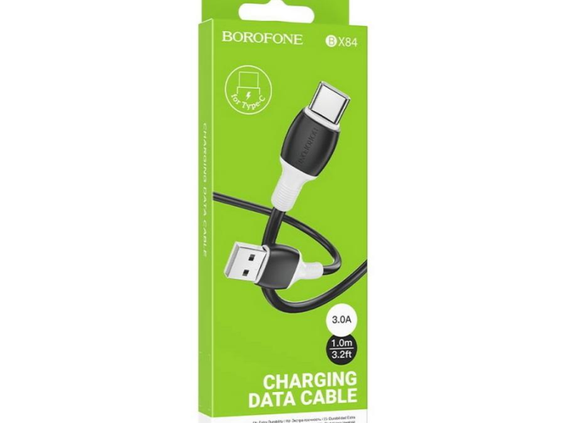 Кабель USB TYPE-C 1.0M BOROFONE (BX84), чёрный