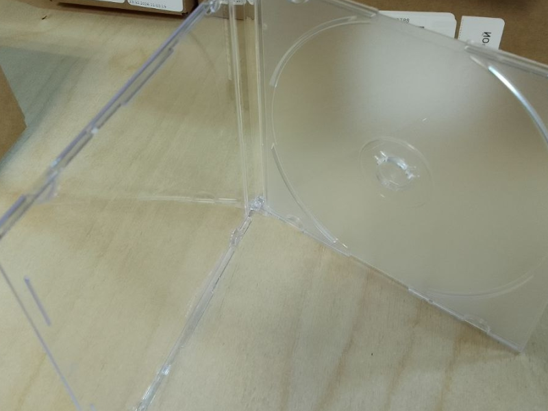 Коробка CD Slim Box, 5 мм, на 1 диск, полупрозрачный трей (1 шт), Тайвань