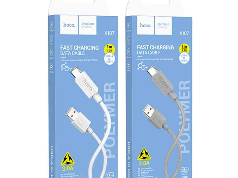 Кабель USB Type-C HOCO Favor X107, 1.0м, 3.0А
