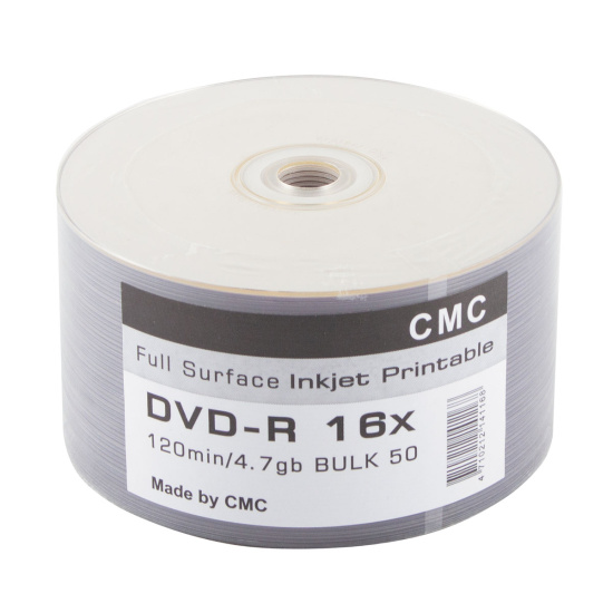 DVD-R диск 4.7 GB, CMC, Full Printable (под печать), 50 дисков